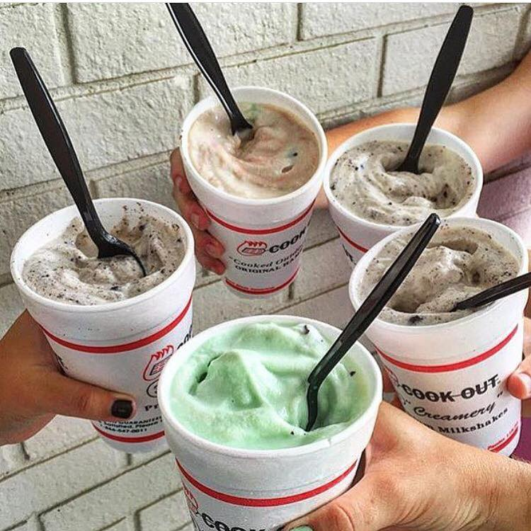 Cook Out Milkshakes